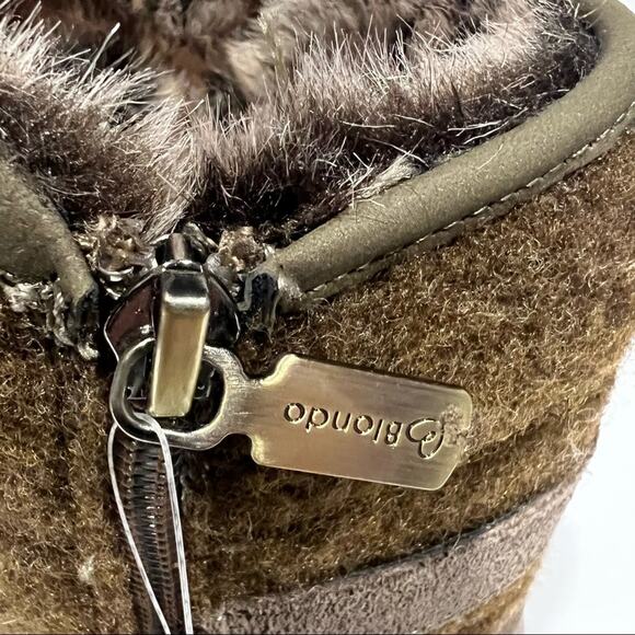 Blondo Women's Ankle Zip Vicky Leather Weatherproof Boot Buckle Dark Taupe 9.5 - Picture 4 of 14